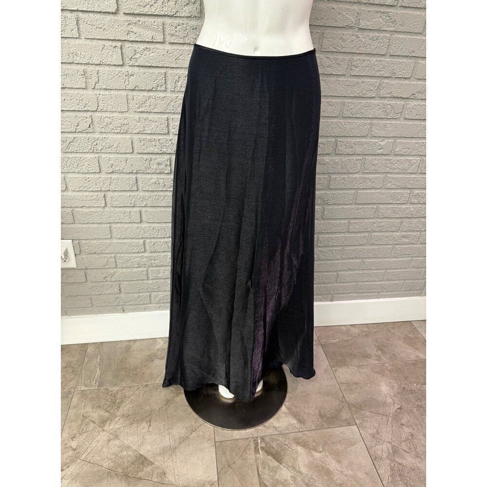 Scott McClintock Women’s Y2K Black Shimmer Formal Maxi Skirt Size 16